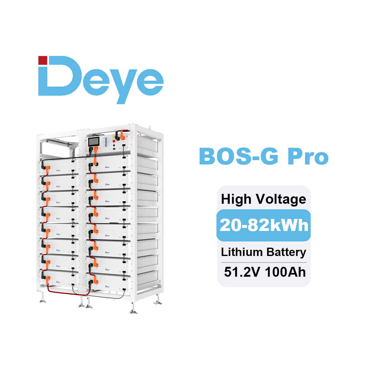 Deye LiFePO4 ESS BOS-G Pro Выс – обзор и цена Lithium Battery 100Ah